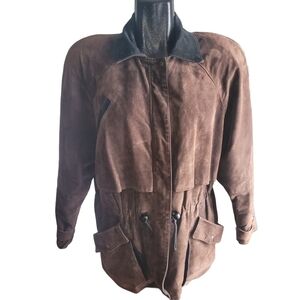 Smart Set Vintage 90's Brown Suede Mid Length Jacket M